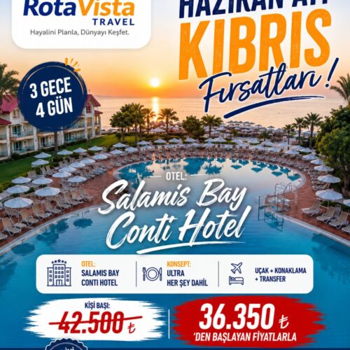 İndirim Fırsatıyla: Kıbrıs Salamis Bay Conti’de Ultra Her Şey Dahil Tatil